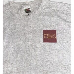 Wells Fargo Gray Crewneck T-Shirt Size XL